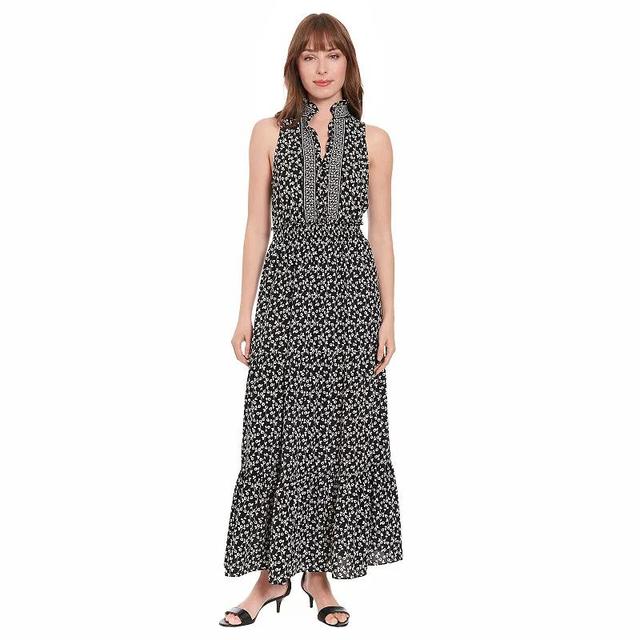 Womens London Times Floral Smocked-Waist Maxi Dress Product Image