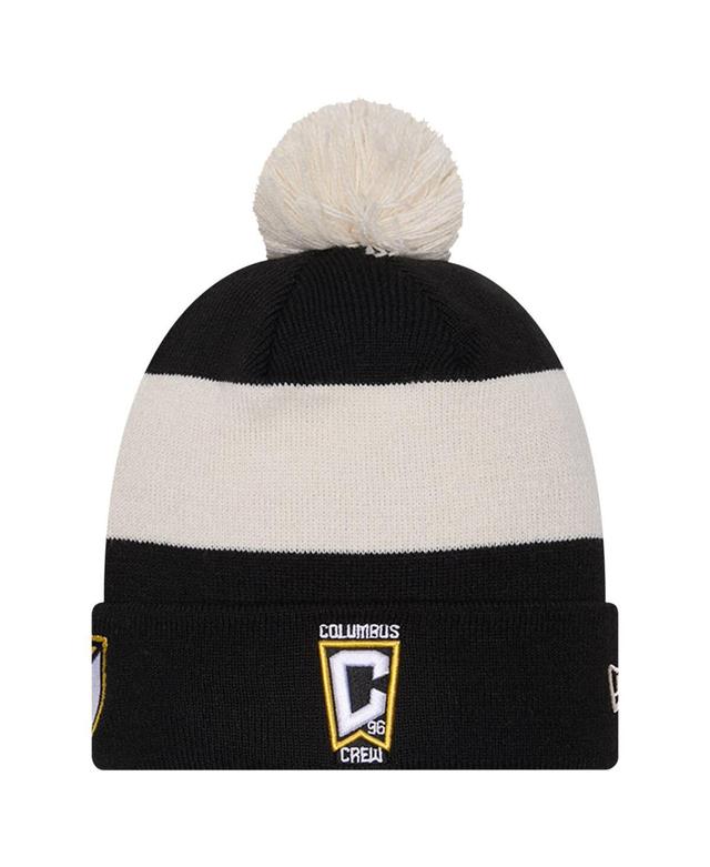 Mens New Era Black Columbus Crew 2024 Kick Off Collection Cuffed Knit Hat with Pom Product Image