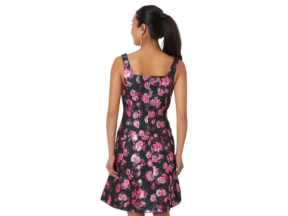 Lilly Pulitzer Leya Floral Jacquard Dres (Evergreen Hibis Kiss Jacquard) Women's Dress Product Image