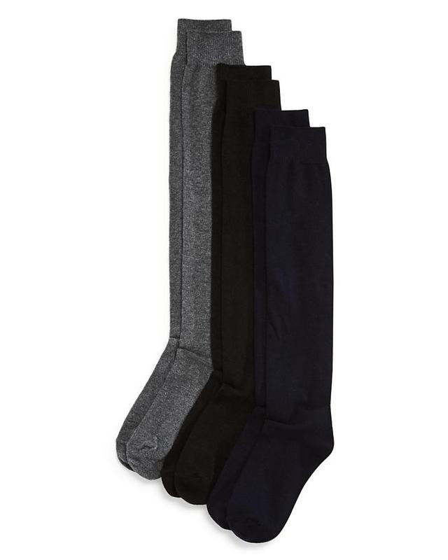 Hue Flat Knit Knee Socks, Set of 3 Product Image