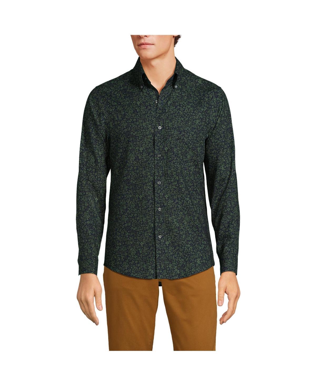 Mens Lands End Tailored Fit No Iron Twill Long Sleeve Shirt Product Image