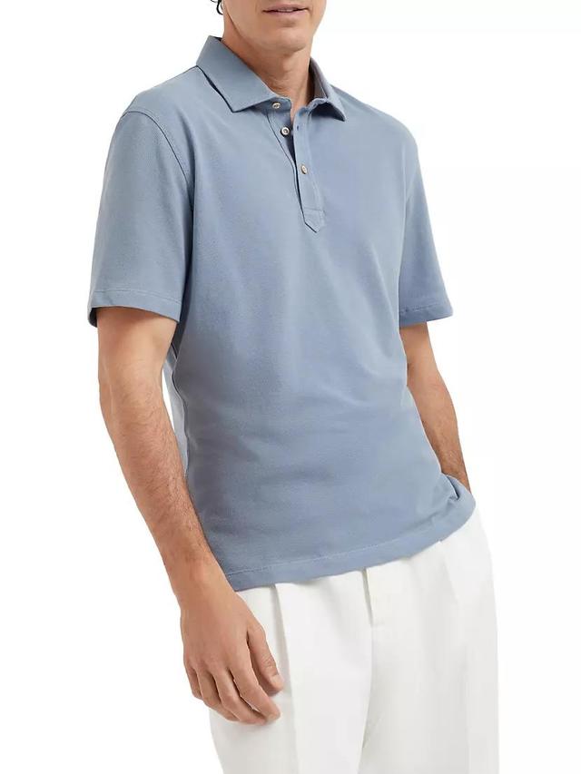 Cotton Pique Collar Polo Shirt Product Image