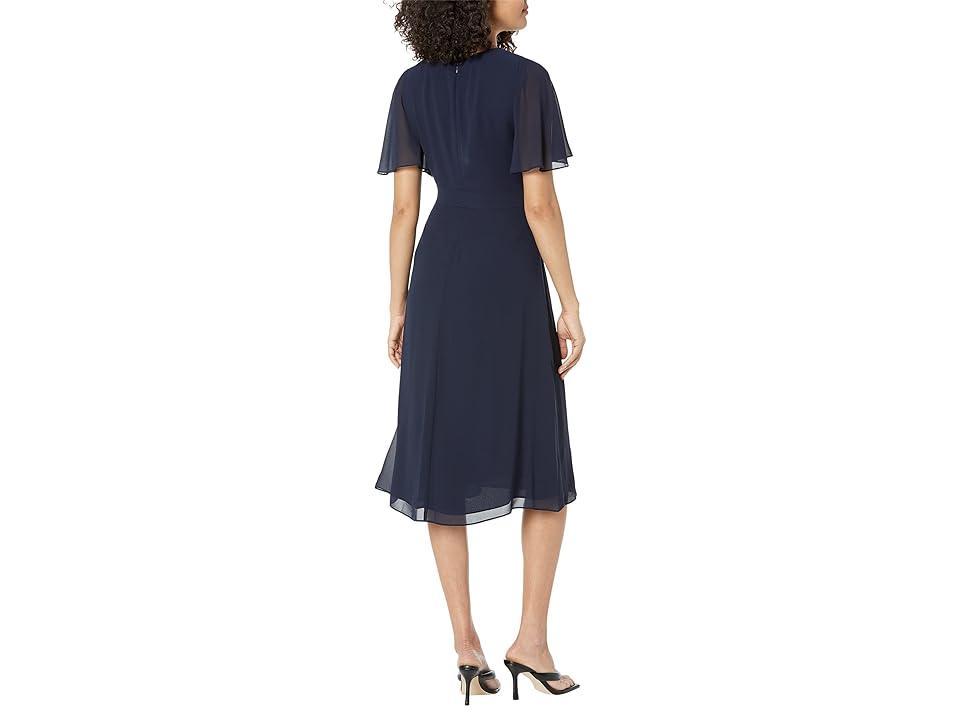 Lauren Ralph Lauren Womens Belted Georgette Dress Product Image