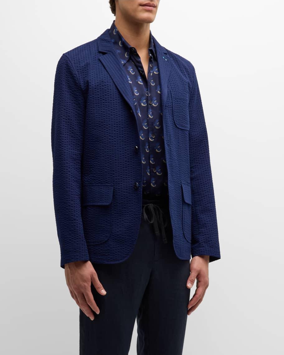 Mens Unconstructed Seersucker Blazer Product Image