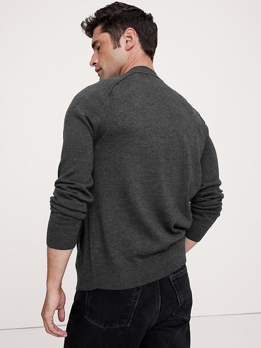 Italian Merino Cardigan Sweater Product Image