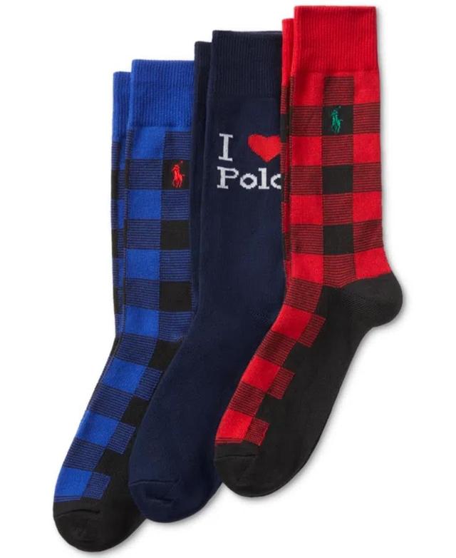 POLO RALPH LAUREN Men's 3-pk. I Love Polo Slack Socks Gift Box In Assorted Product Image