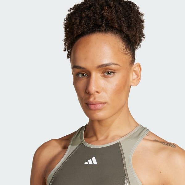 Techfit Medium-Support High-Neck Colorblock Bra Product Image