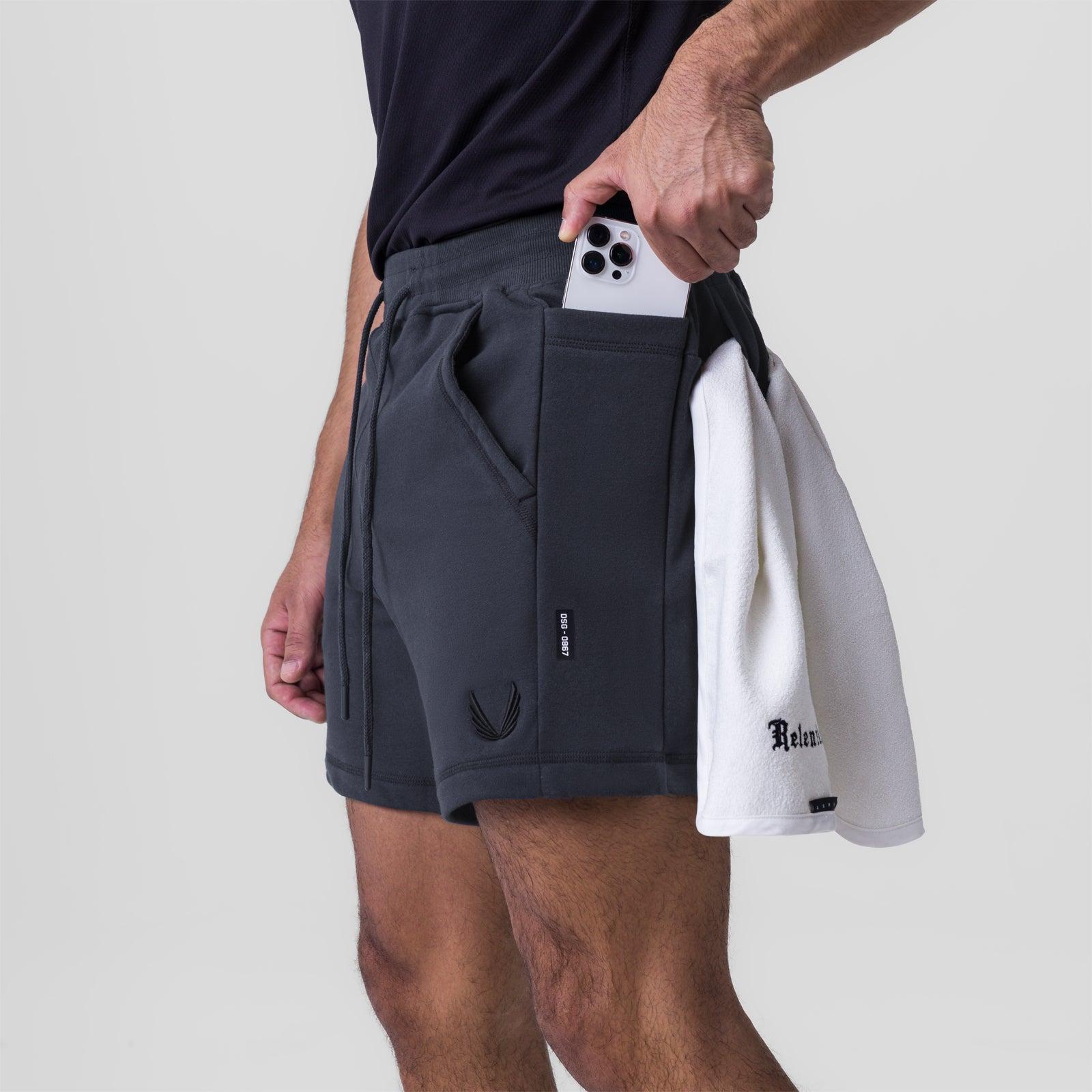 0867. Tech-Terry™ Sidelock Sweat Short - Black Product Image