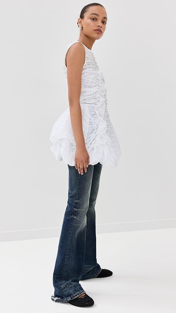 Cecilie Bahnsen Check Seersucker Gianna Top | Shopbop Product Image