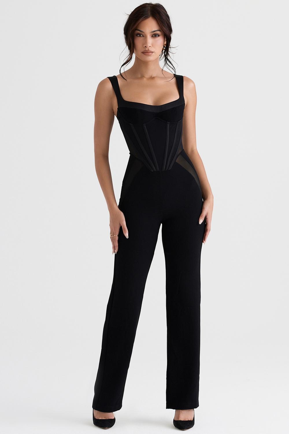 Mylene Black Corset Jumpsuit Product Image