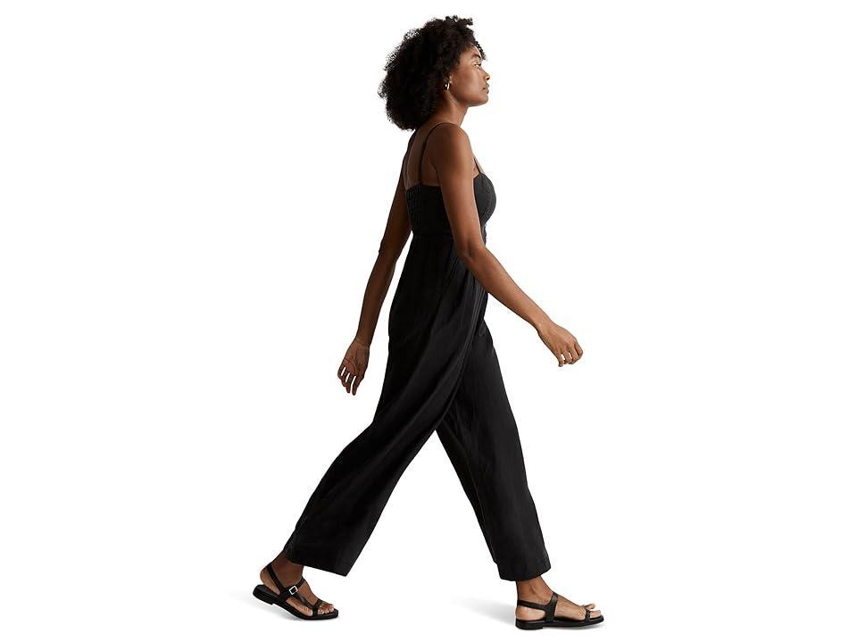 Madewell Sleeveless Wide-Leg Jumpsuit in 100% Linen Coal) Women's Jumpsuit & Rompers One Piece Product Image