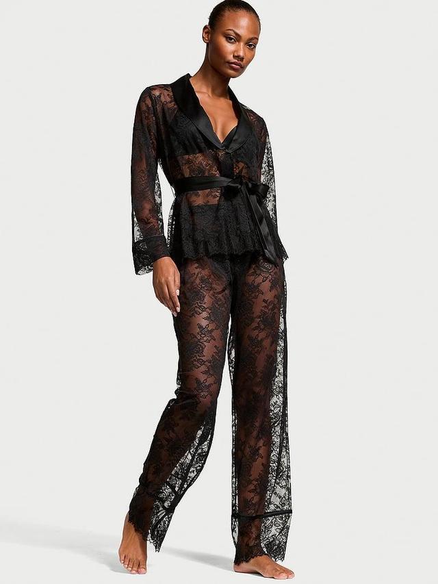 Rose Lace Long Pajama Set Product Image