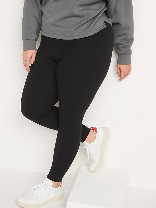 High-Waisted Jersey Ankle Leggings Product Image