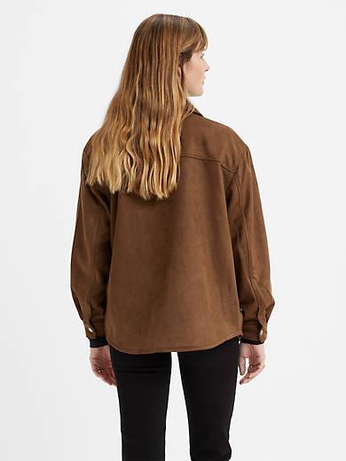 Levi's Suede Shirt Jacket - Women's XL Product Image