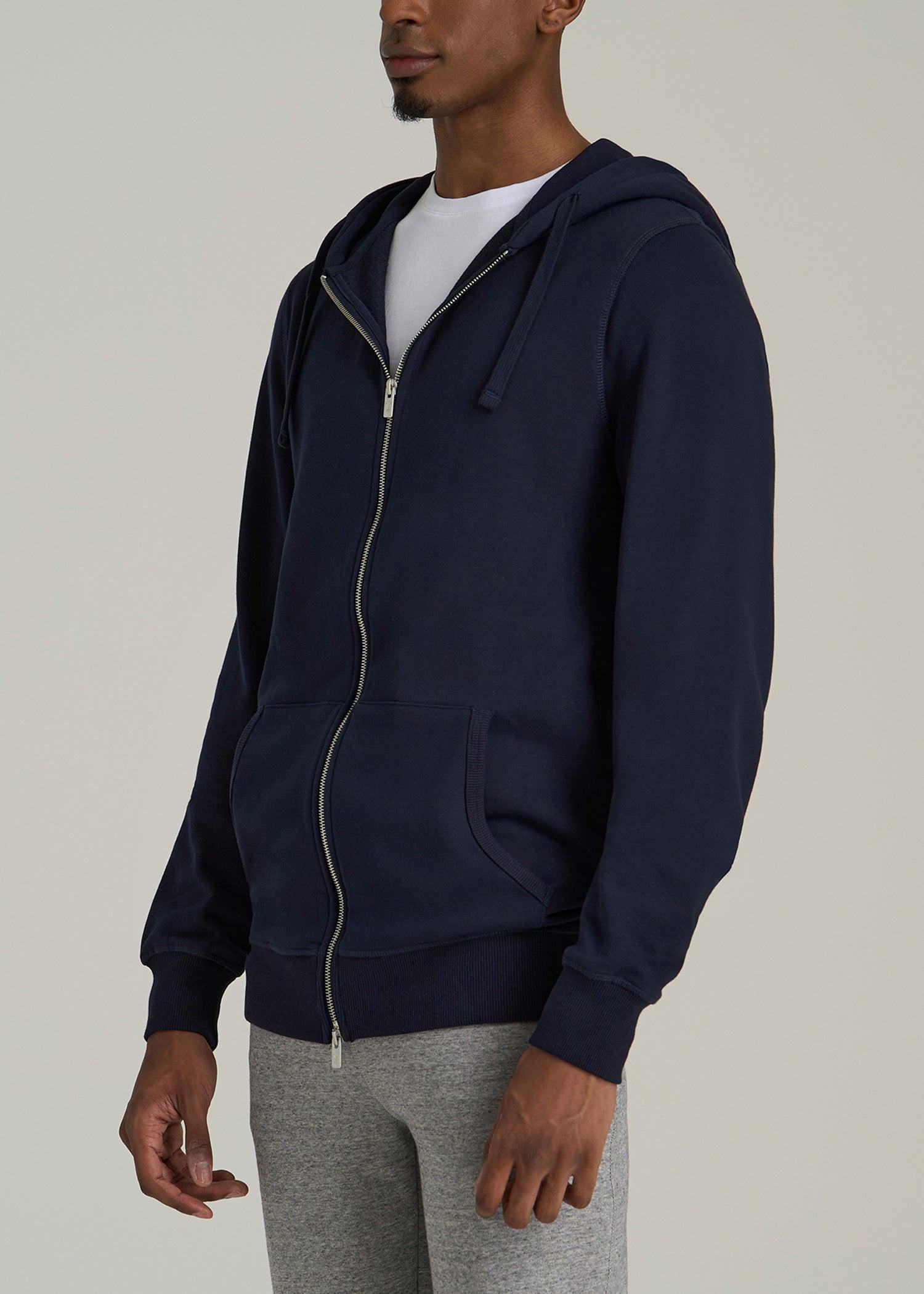 Wearever 2.0 French Terry Full-Zip Hoodie for Tall Men in Evening Blue Male Product Image