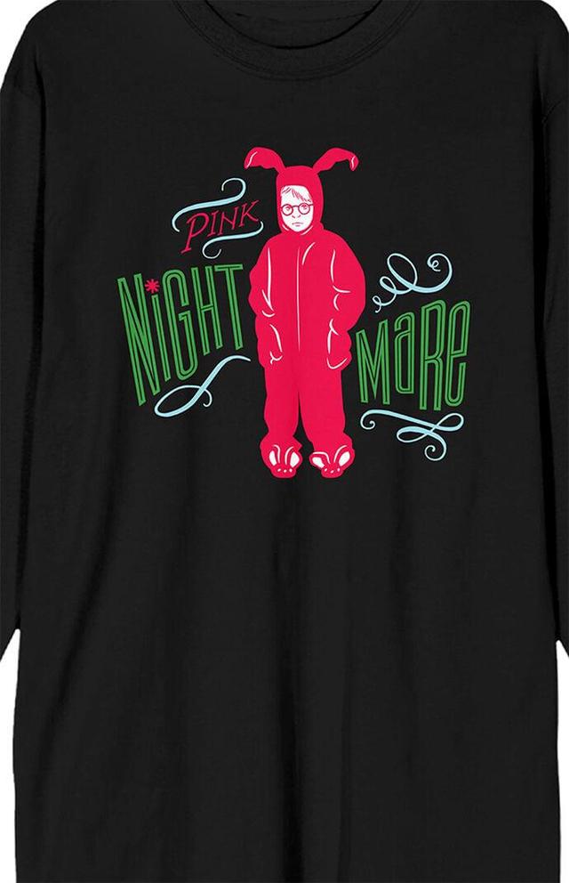 PacSun Mens A Christmas Story Ralphie Long Sleeve T-Shirt - Blackedium Product Image