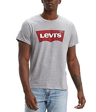 Levis Mens Classic Fit Short Sleeve Batwing Logo Crewneck T-Shirt - Black M Product Image