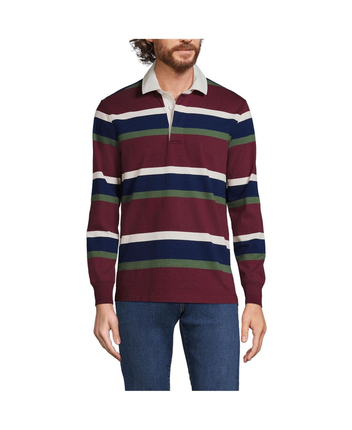 Mens Lands End Striped Rugby Shirt Product Image