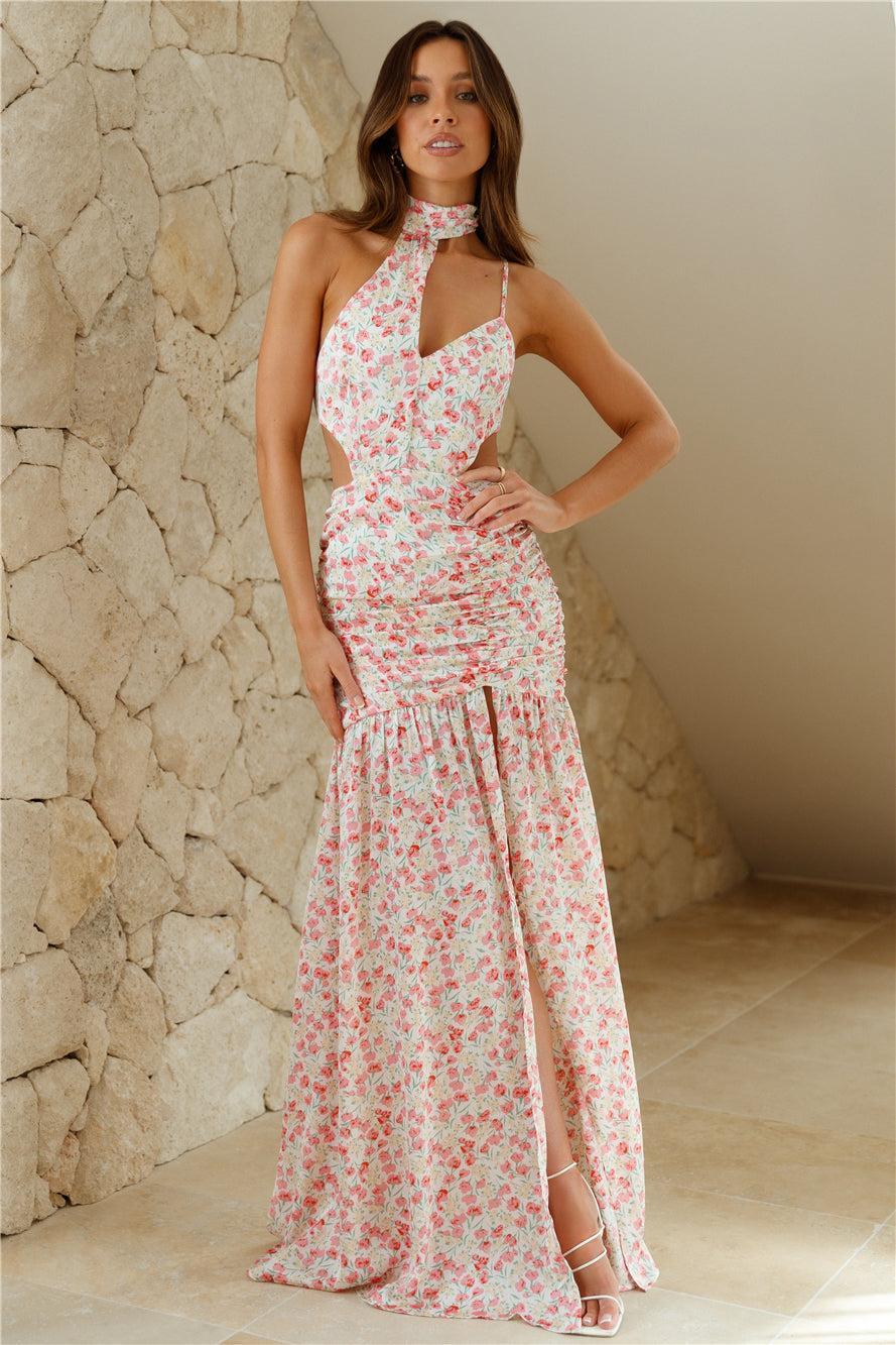 HELLO MOLLY Wildflower Bloom Maxi Dress Pink Product Image