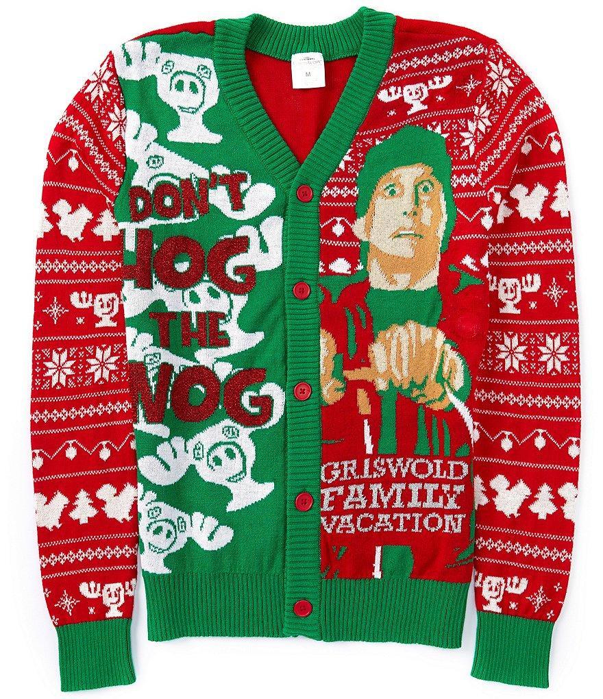 National Lampoon's Christmas Vacation Long Sleeve Don't Hog The Nog Cardigan Product Image