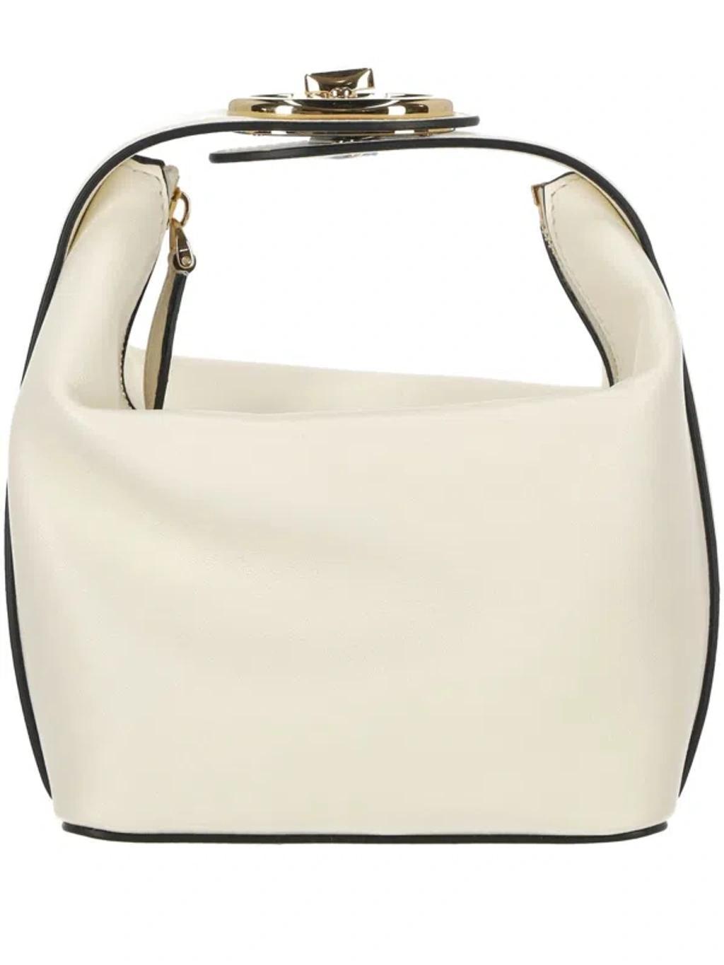 VALENTINO GARAVANI Vlogo Bold Leather Mini Bag In Beige Product Image