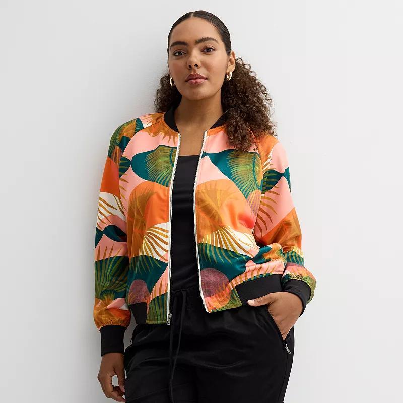 Womens Sonoma Community Brooklyn Dolly Printed Bomber Jacket product image