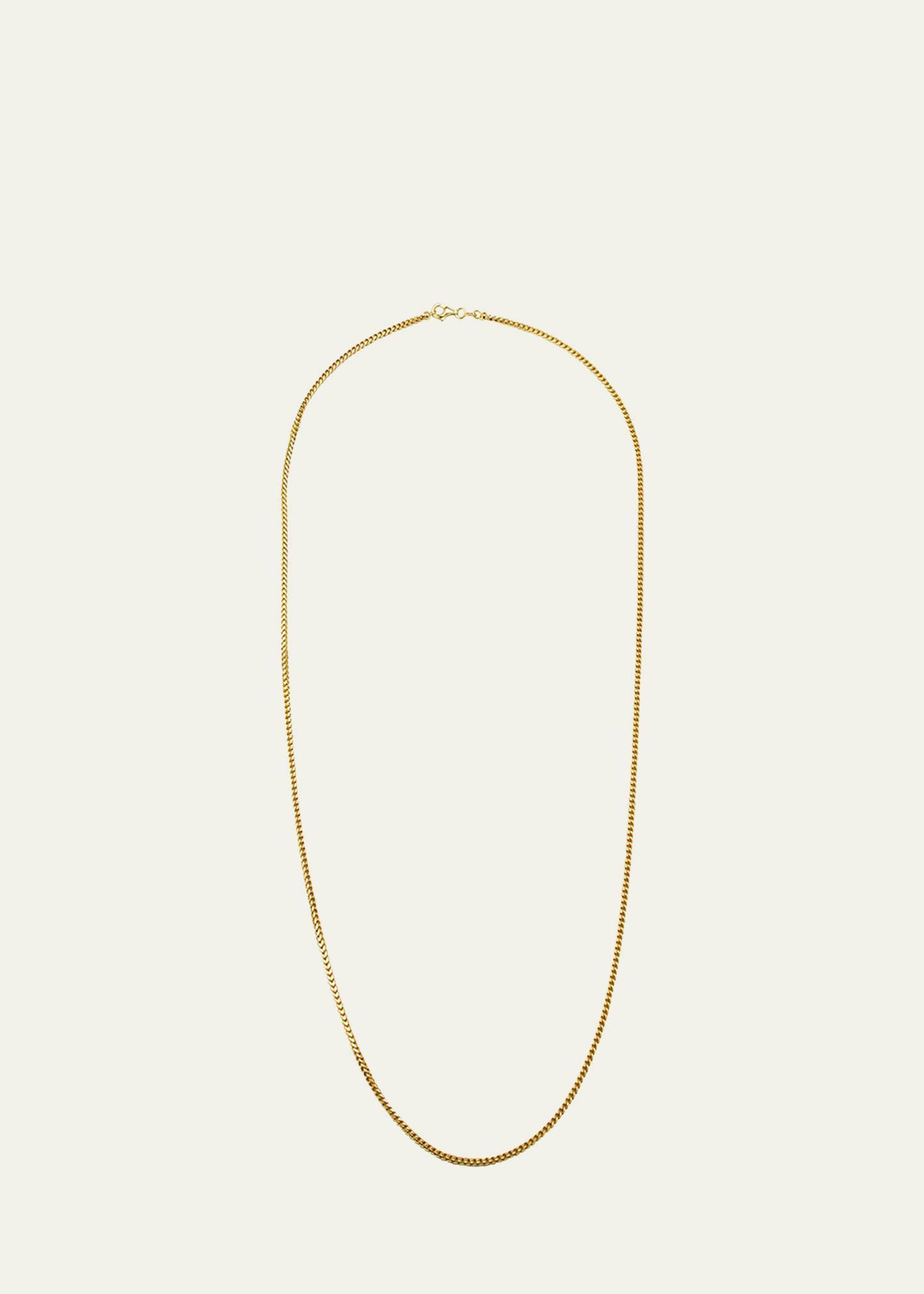 Mens 14K Yellow Gold Small Franco Chain Necklace, 26L Product Image