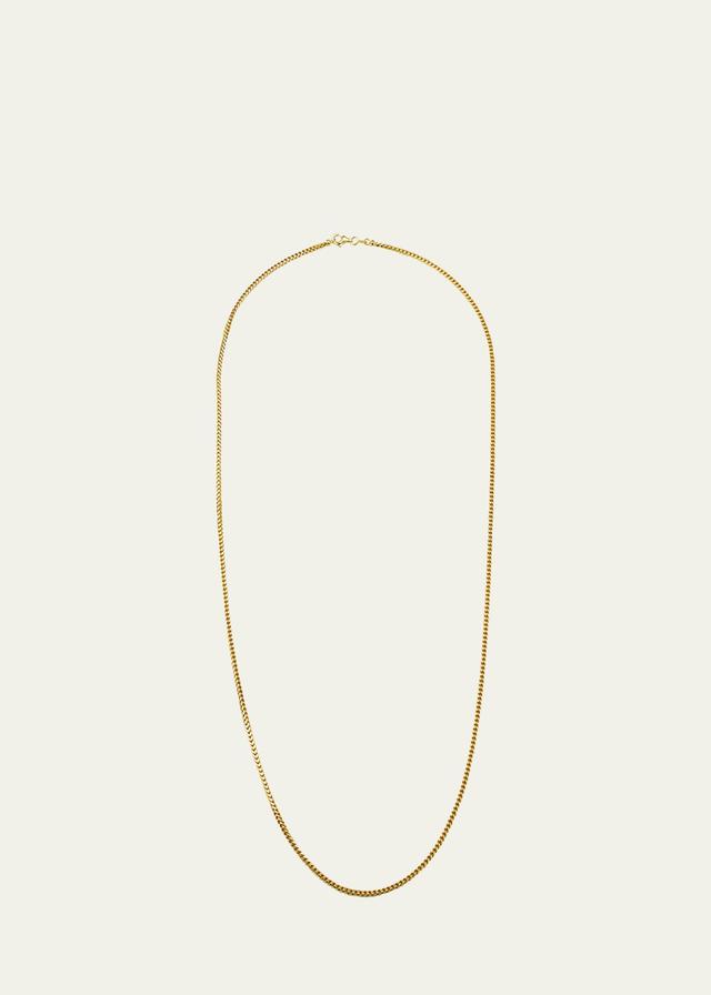 Mens 14K Yellow Gold Small Franco Chain Necklace, 26L Product Image