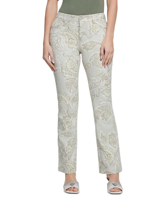 Guess Womens Suede Paisley Bootcut-Leg Pants Product Image