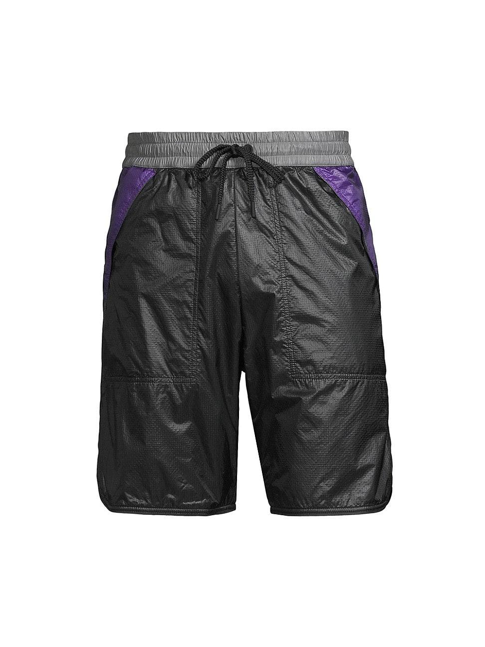 Mens Glossy Colorblock Shorts Product Image