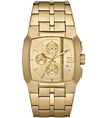 Diesel Mens Diesel Cliffhanger Chronograph Gold Stainless Steel Bracelet Watch Product Image