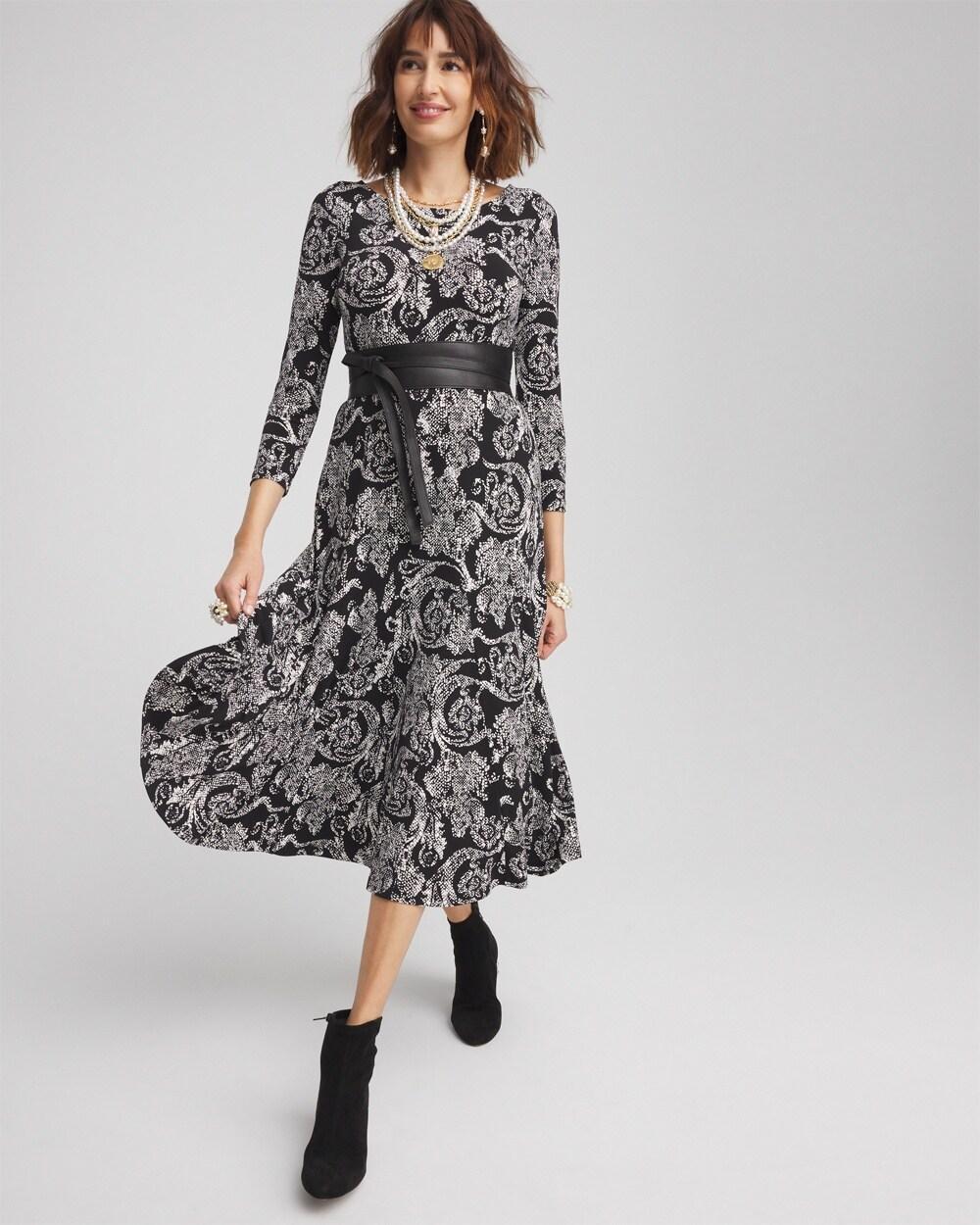 Women's Swirl Print Midi Dress Product Image