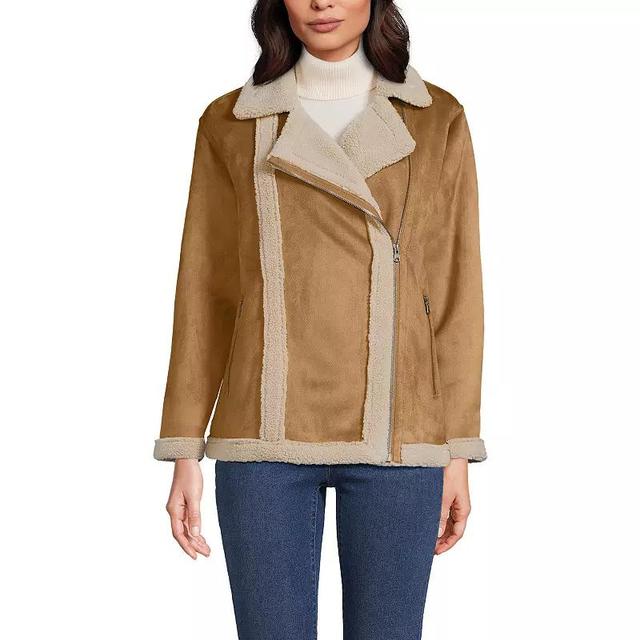 Womens Lands End Shearling Jacket Product Image