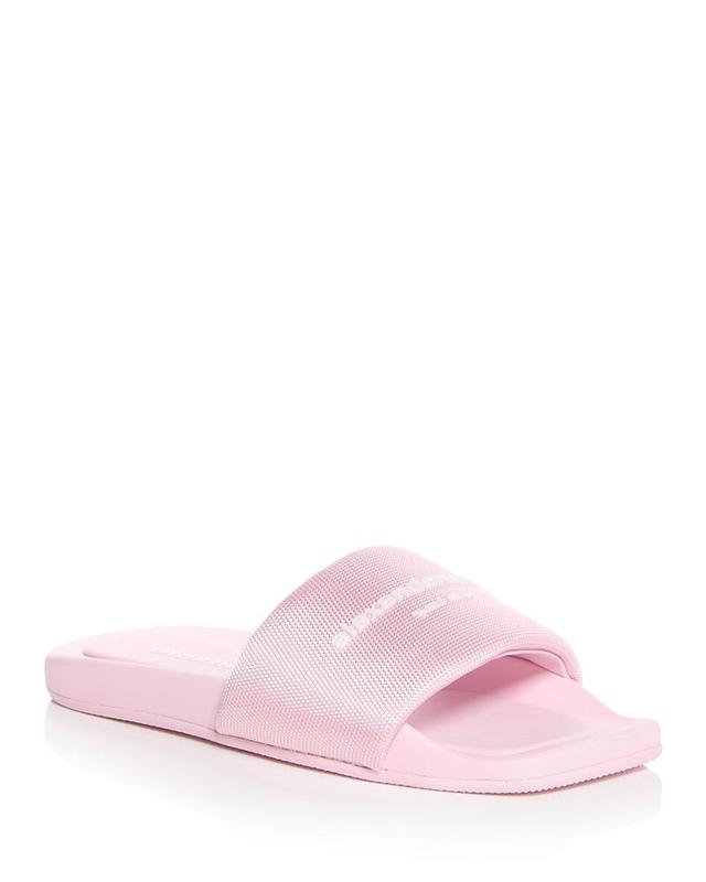 Alexander Wang Womens Logo Pool Slides Product Image