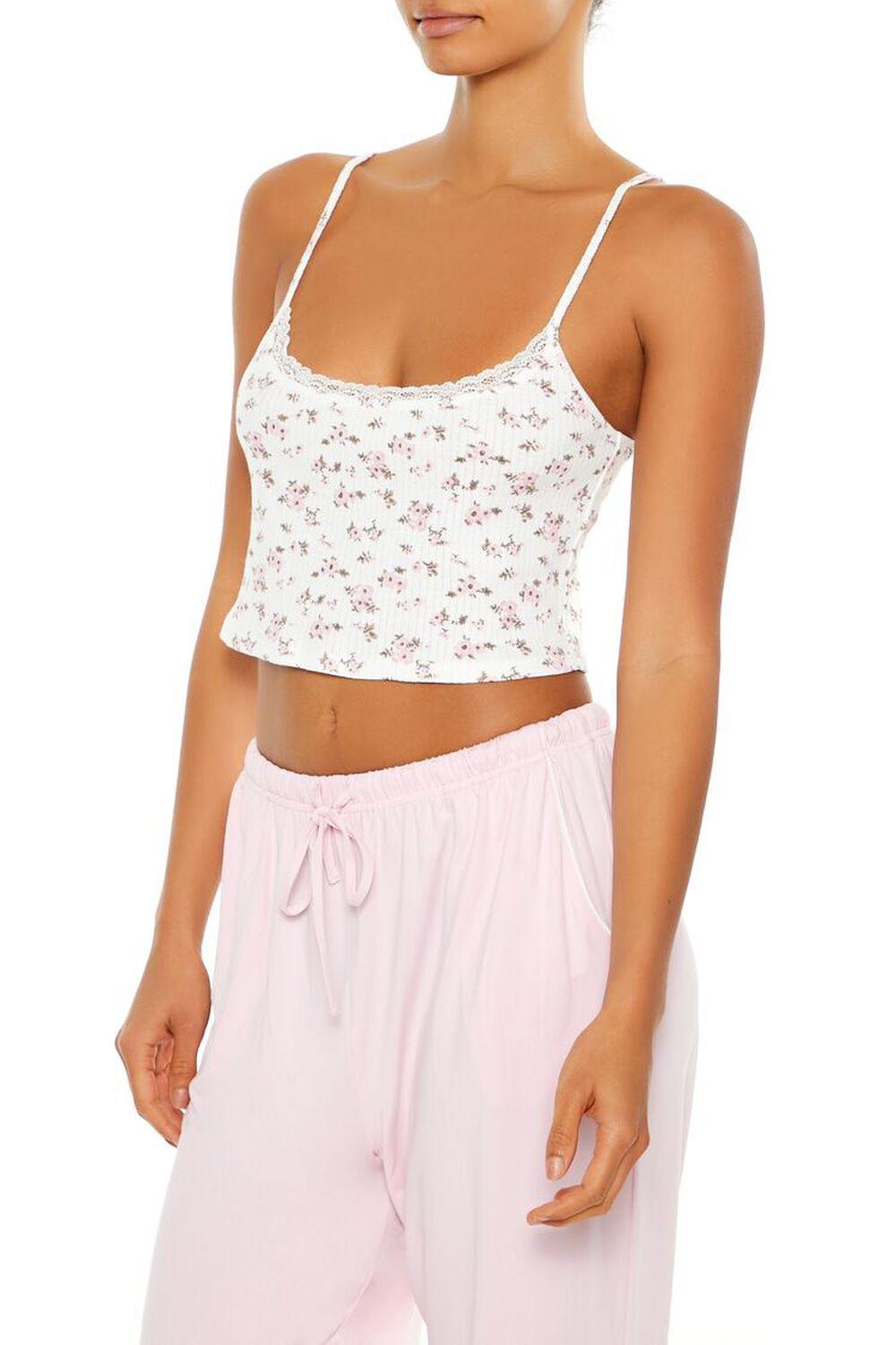 Ditsy Floral Cropped Pajama Cami | Forever 21 Product Image