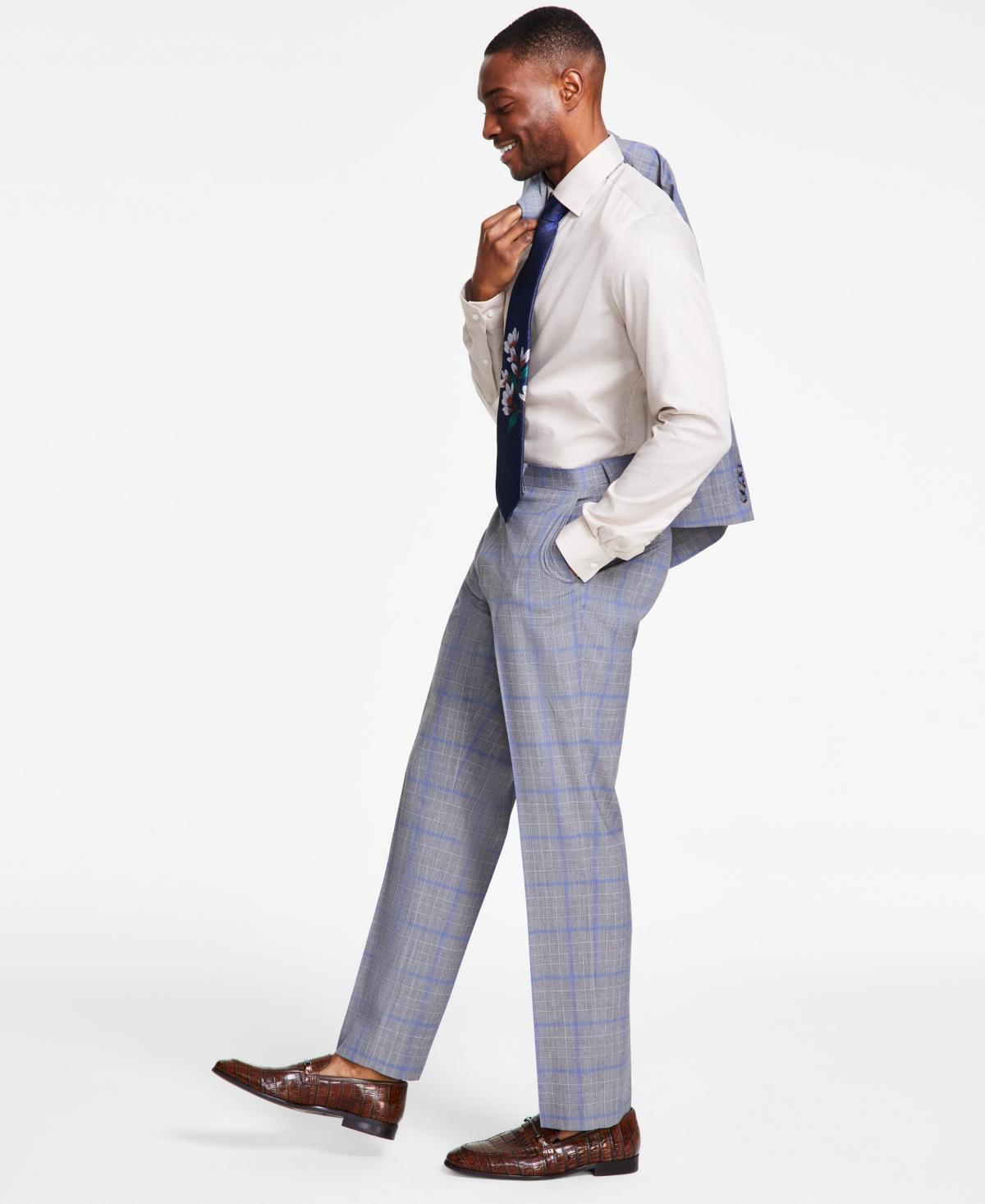 Men's Classic-Fit Plaid Suit Pants  Product Image