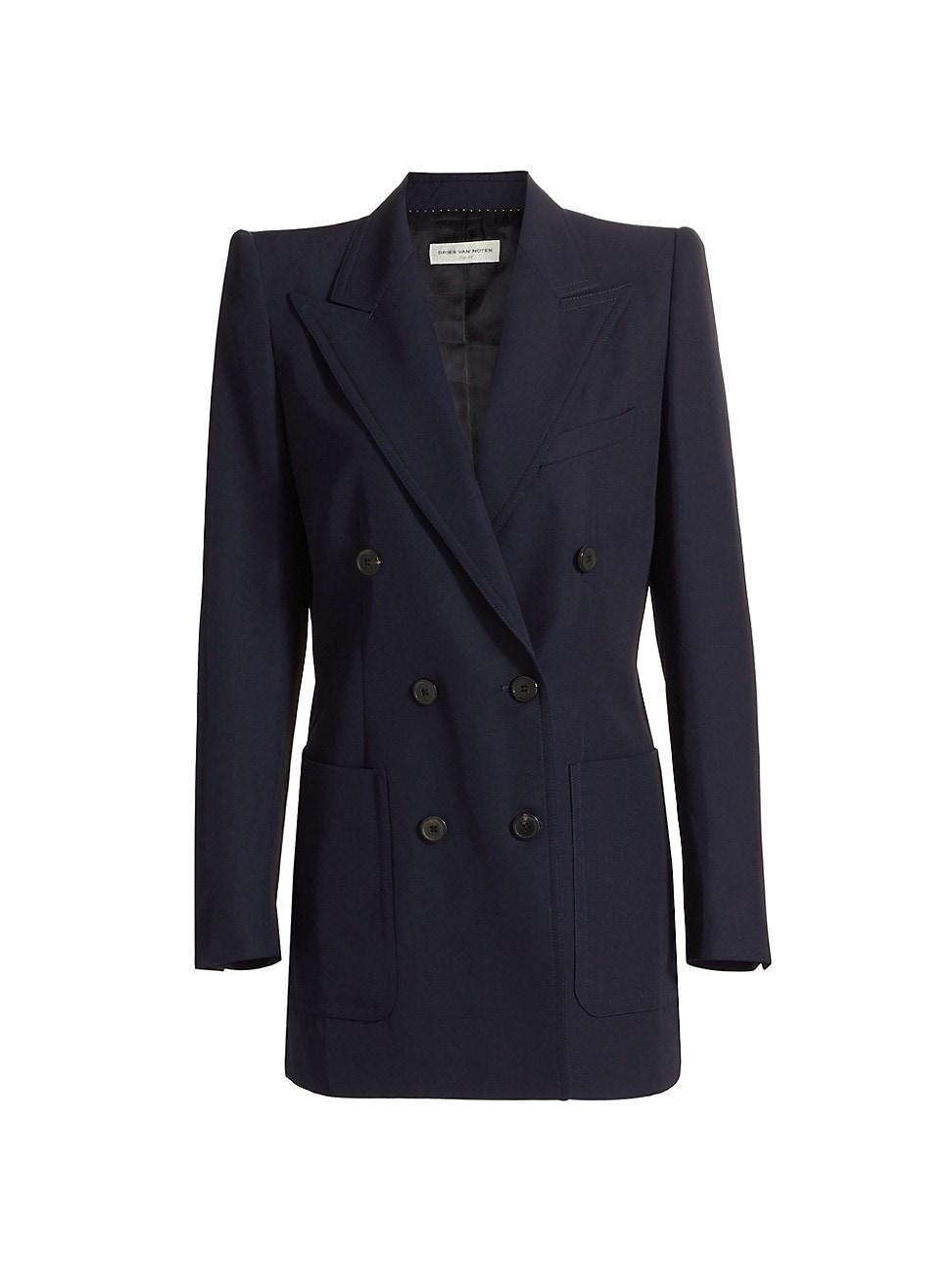 Womens Bymee Double-Breasted Wool-Blend Jacket Product Image