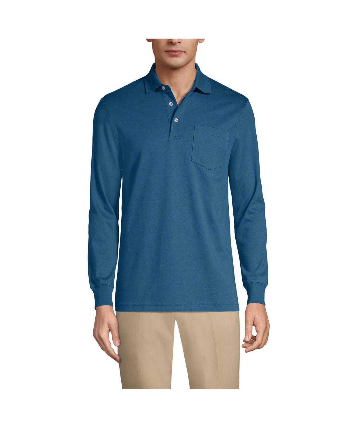 Mens Lands End Classic-Fit Super Soft Supima Pocket Polo Product Image