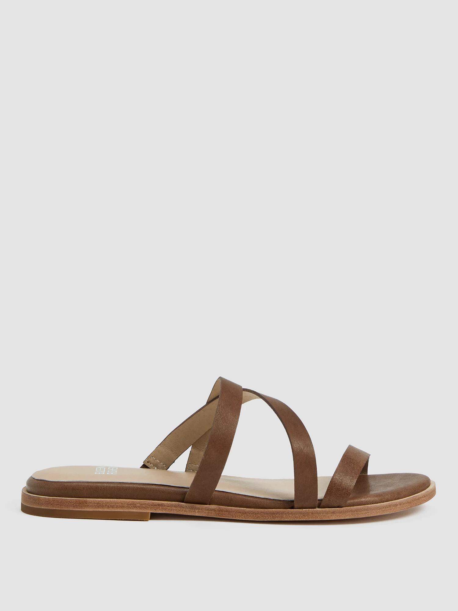 EILEEN FISHER Kira Tumbled Leather Sandalfemale Product Image