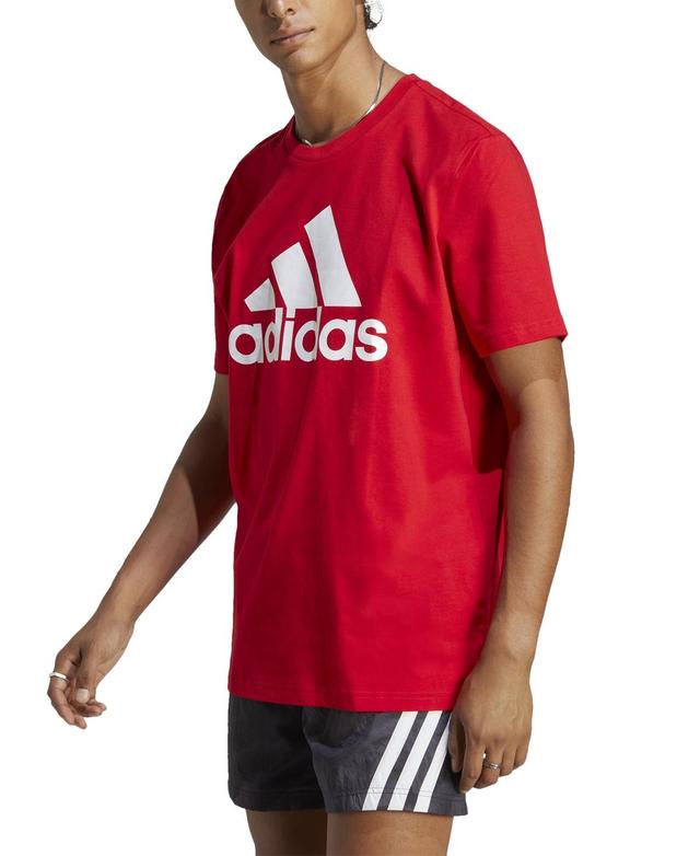 adidas Mens adidas Essentials Single Jersey Big Logo T-Shirt - Mens White Product Image