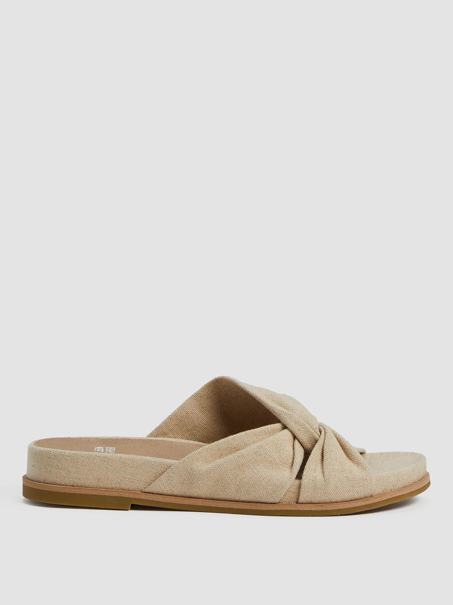 EILEEN FISHER Dello Linen Wedge Sandalfemale Product Image