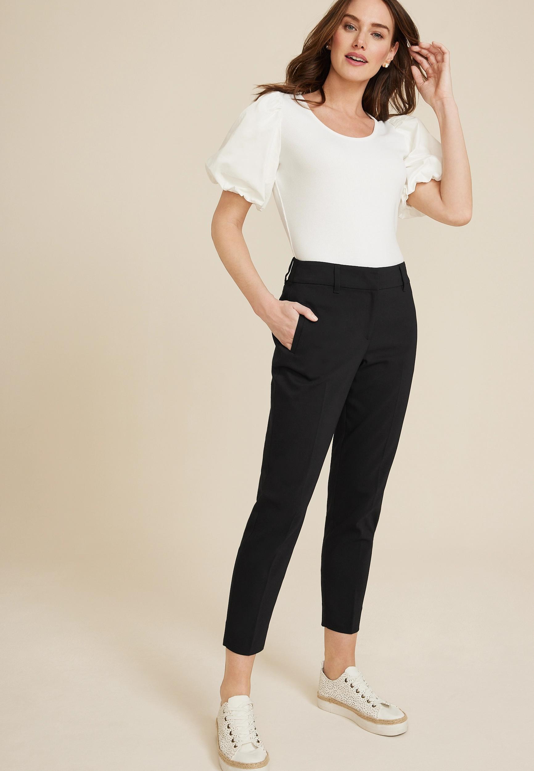 Sateen High Rise Skinny Dress Pant product image