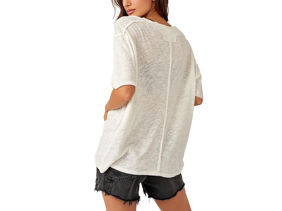 Free People All I Need Linen & Cotton T-Shirt Product Image