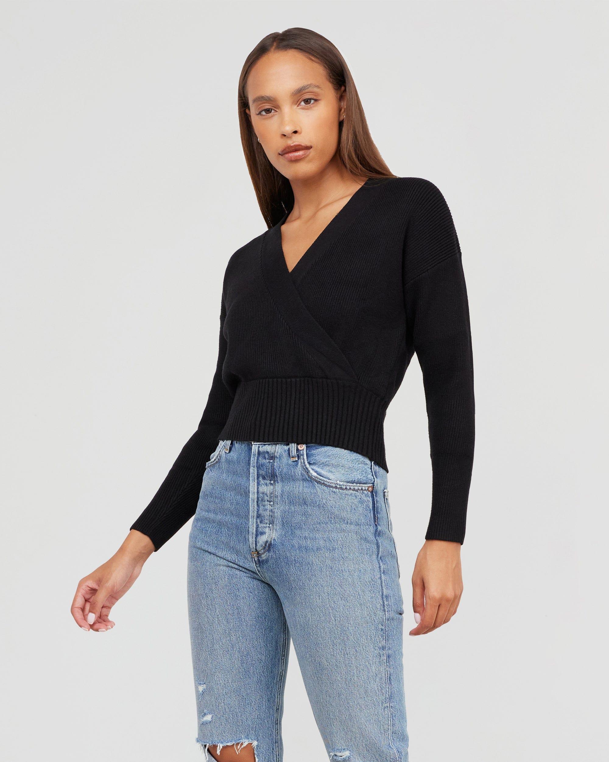 Marlowe V-Neck Cropped Sweater Product Image