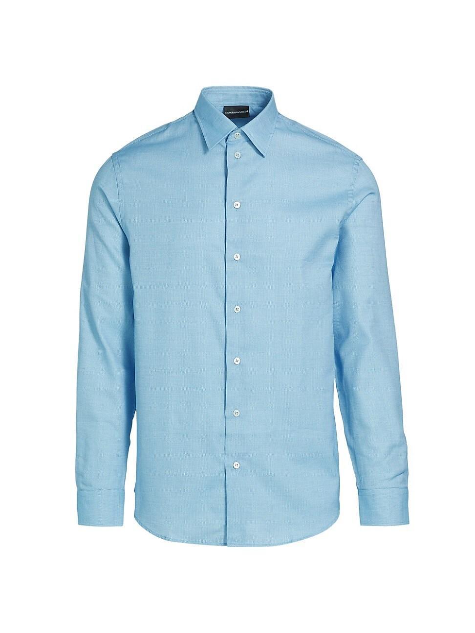 Mens Dot Cotton-Blend Sport Shirt Product Image