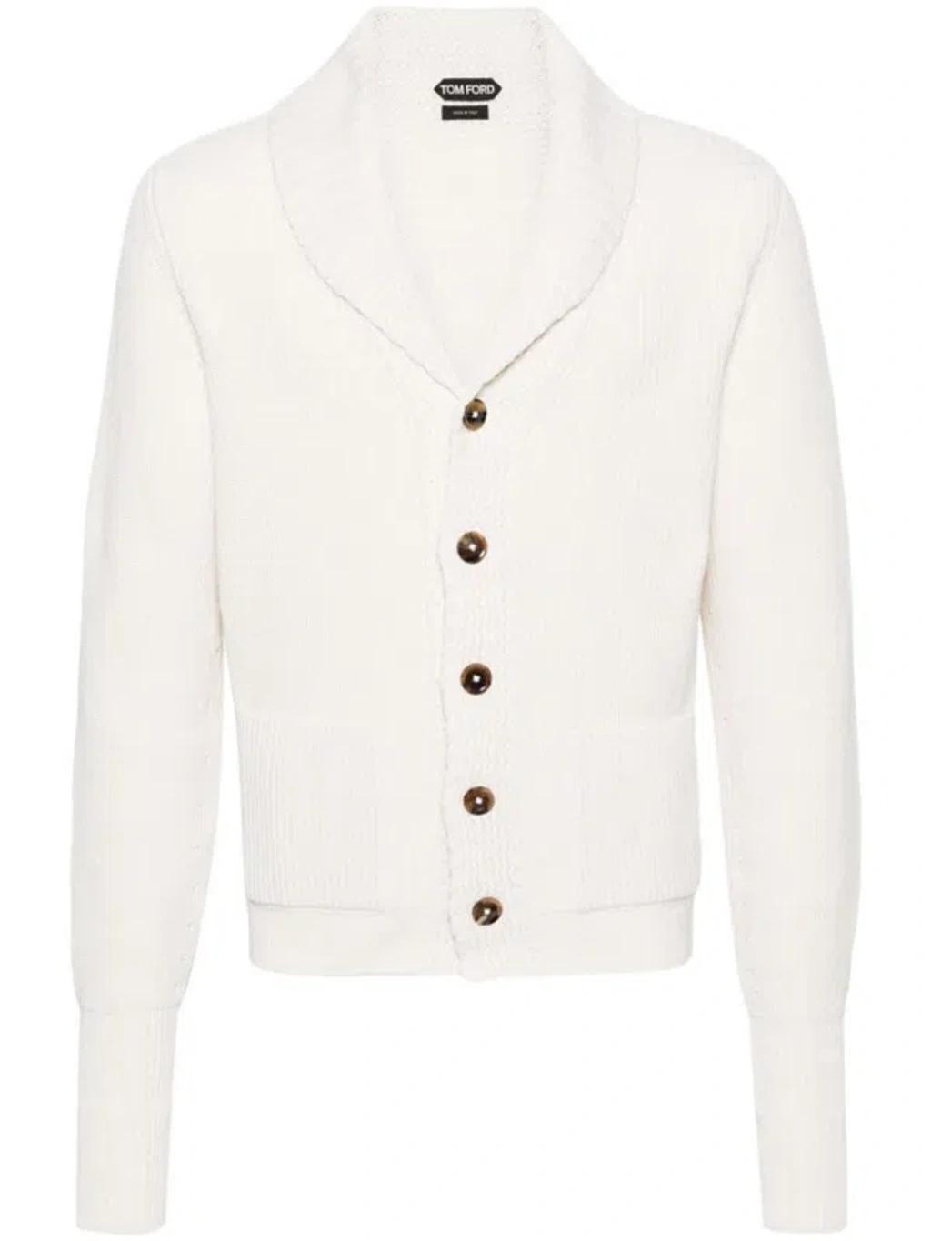 Chunky-knit Cashmere Cardigan In Neutrals Product Image