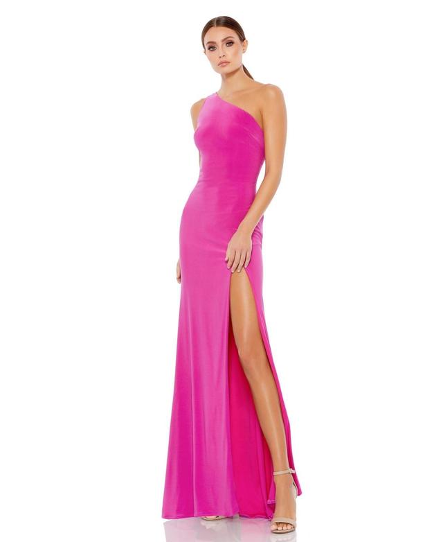 Womens Asymmetric Draped Jersey Gown Product Image