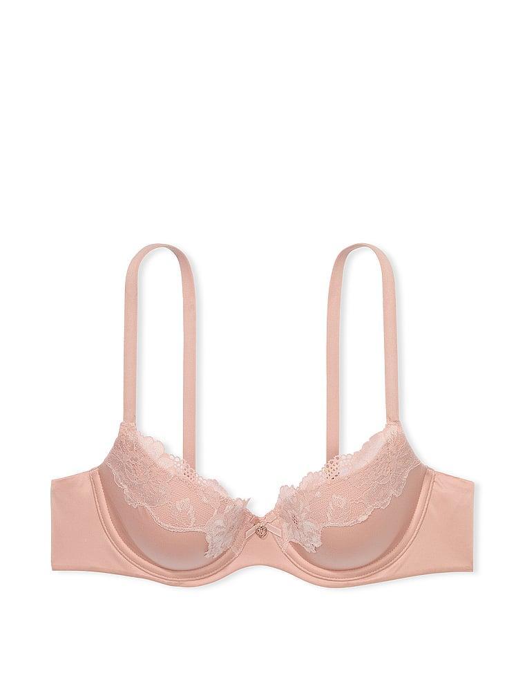 Lightly Lined Lace-Trim Demi Bra Product Image