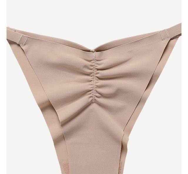 Plain Ruched Seamless Thongs Product Image