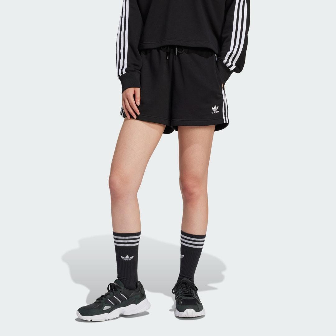 adidas Originals Womens adidas Originals 3-Stripes FT Shorts - Womens Black/White Product Image